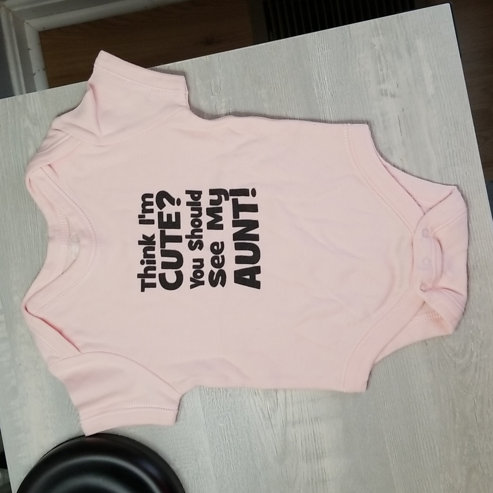 NWOT pink onesie size 12m
